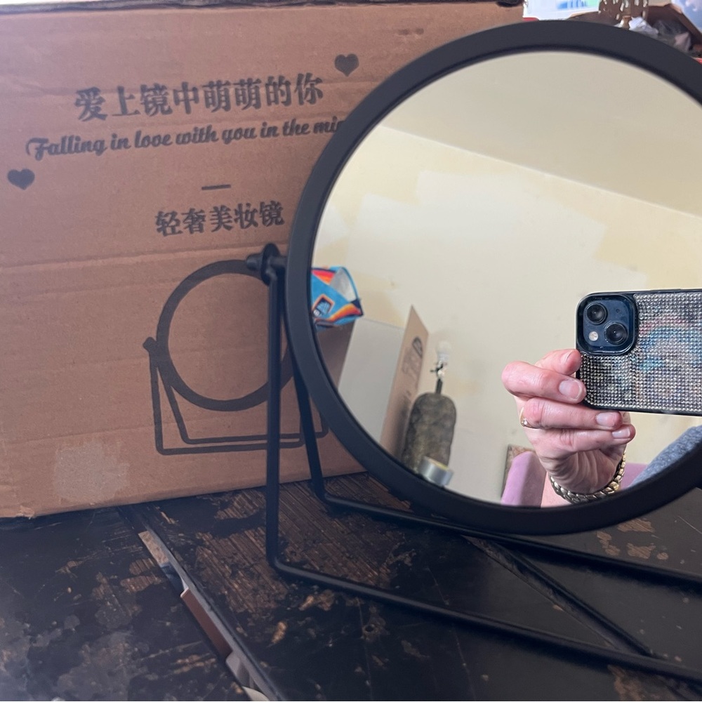 Black Round Tabletop Mirror new from Amazon